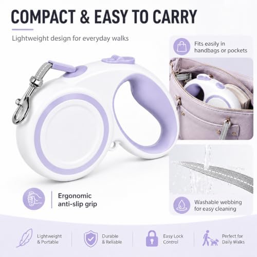 10-16FT, Highly Reflective Retractable Dog Leash - Image 4