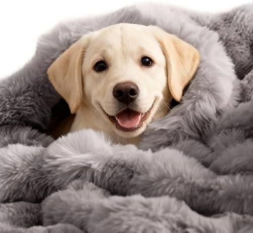 SOMAHE Dog Blanket for Couch Bed, Soft Faux Fur, Large 39x31 Dark Grey by COZYHOMECHICSTYLE