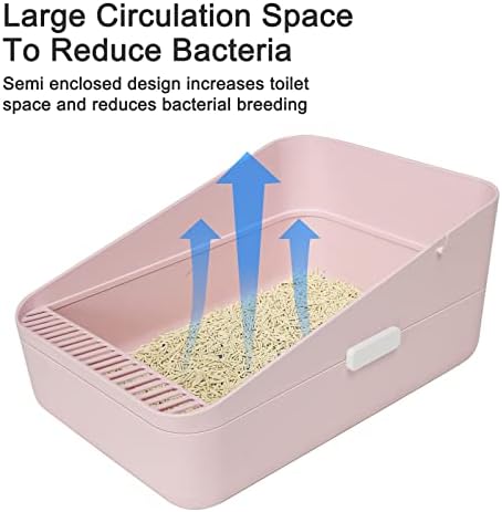 Sfozstra High Sided Cat Litter Box: Open Top Anti Tracking Design - Image 6