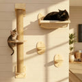 4-in-1 Window & Wall Mount Cat Wall Shelves – Hammock, Steps & Scratching Post by Unknown