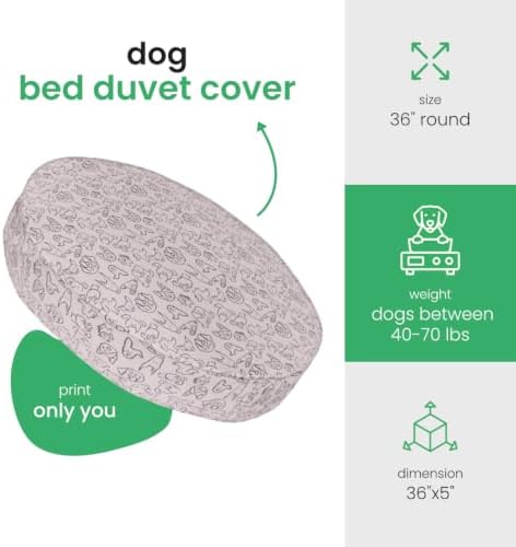 Molly Mutt Only You Dog Bed Duvet Cover, 100% Cotton Canvas Cover - Image 2