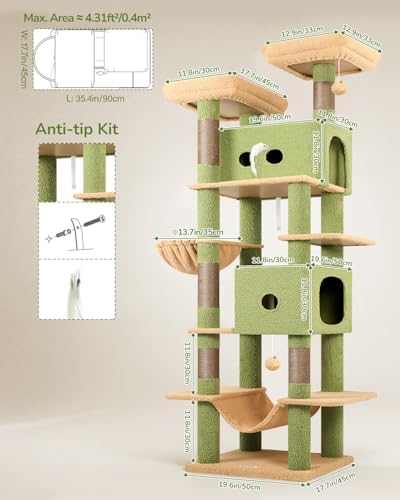 Globlazer 80in Cactus Cat Tree Tower - Image 6