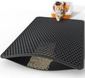 Powools Cat Litter Mat, Double-Layer, 46 x 35 in, Urine-Proof by Powools