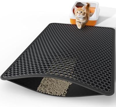 Powools Cat Litter Mat, Double-Layer, 46 x 35 in, Urine-Proof by Powools