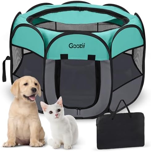 Goozii Pet Cat Playpen for Indoor Cats Enclosed, Puppy Dog Play Pen for Outdoor by Goozii