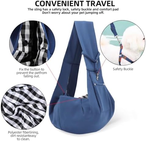 Dog and Cats Carrier Sling, Puppy Small Pet Carrier - Image 4