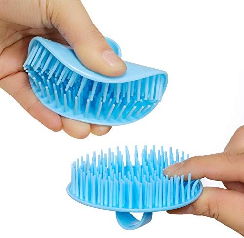 2PCS Hair Scalp Scrubber Massager Brush Head Exfoliator Shower Shampoo Comb - Image 3