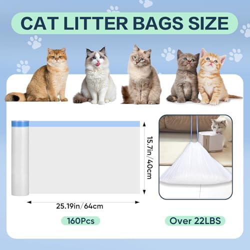 160 Count Cat Litter Box Liners Compatible - Image 2