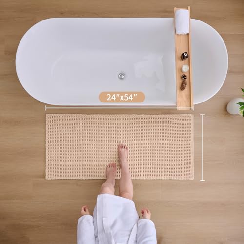 ILANGO Upgraded Waffle Bath Rug 24x54, Super Absorbent Non Slip Bath Mat - Image 2