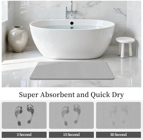 THMINS Extra Large Stone Bath Mat - Image 5