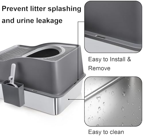SOUJOY Stainless Steel Cat Litter Box - Image 4