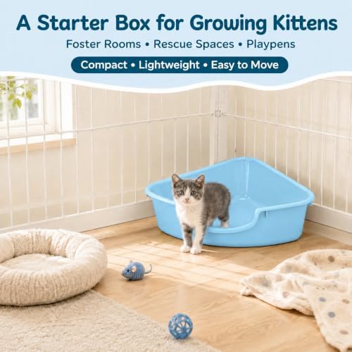 Corner Litter Box, Low Entry Kitten Litter Box - Image 5