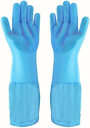 Pet Grooming Gloves Pet Hair Remover Cat, Dog Washing Gloves Silicone Heat by 1TO3GO