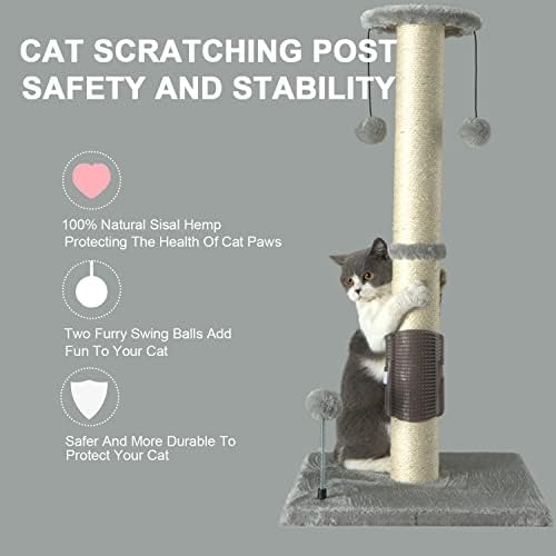 PEEKAB 32" Tall Cat Scratching Post Sisal Scratch Posts - Image 6