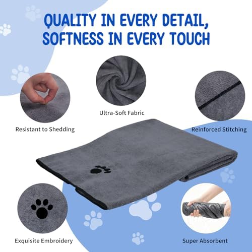 ATONET 2 Pack Microfiber Dog Towels - Image 2