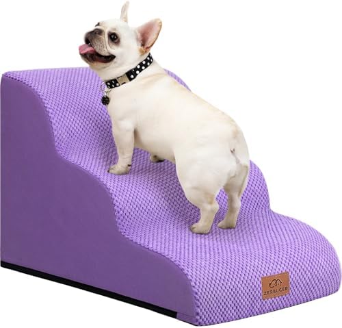 Zerbuger Dog Ramp and Stairs for Bed, Nonslip Cover by Zerbuger