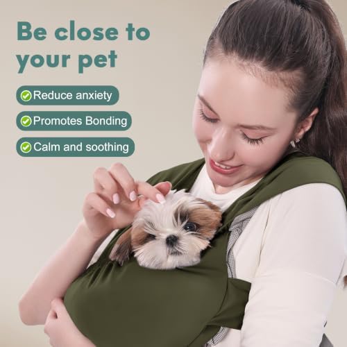 Supet Dog Sling Carrier for Small Pet, Adjustable Hands Free Front Backpack - Image 3