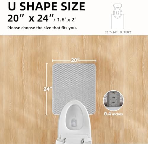 TYUU Toilet Rug, Thin Toilet Rugs U Shaped Washable Non Slip Absorbent Quick - Image 2