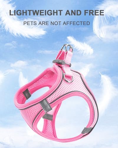 XS Black Soft Mesh Dog Harness and Leash Set, No Escape Puppy Harnesses - Image 2