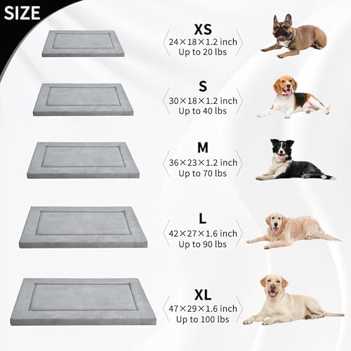 Dog Bed for Crate, Large Sized Dog Crate Beds, Washable Dogs Bed Mat - Image 4