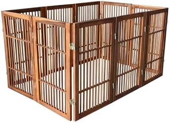 Urnporium Pet Dog Gate Freestanding, Strong Durable Folding Wooden Fence - Image 6