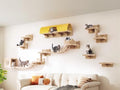 Cat Wall Furniture, 16 in 1 Cat Shelves w/Tunnel & Bridge by Homiflex