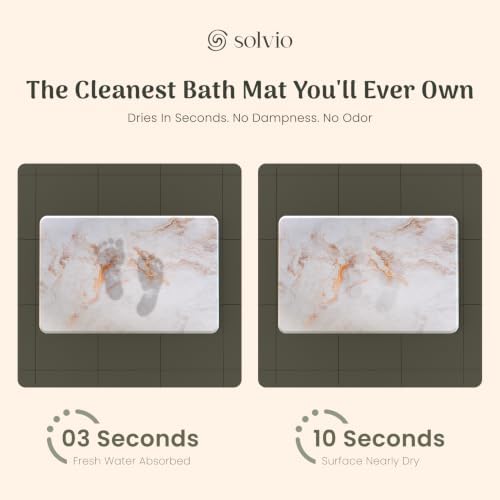 Quick Dry Shower Stone Bath Mat, Super Absorbent & Non-Slip 24 x 16 Inch - Image 4