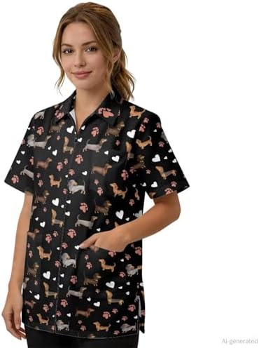 Work Smock for Pet Groomers, Professional Design Water & Hair Proof - Image 7