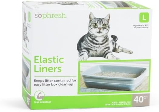 So Phresh by Petco Elastic Cat Litter Box Liners 36" L X 14" W Count of 40 by Petco