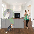 96 Inch Wide Reinforced Retractable Dog Gate, Prevents Crawling Under by BabyPetSafetyGate