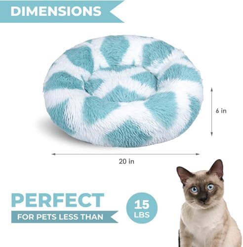 Whiskers & Friends Cat Beds for Indoor Cats & Small Dog, Fluffy Cat Bed - Image 2