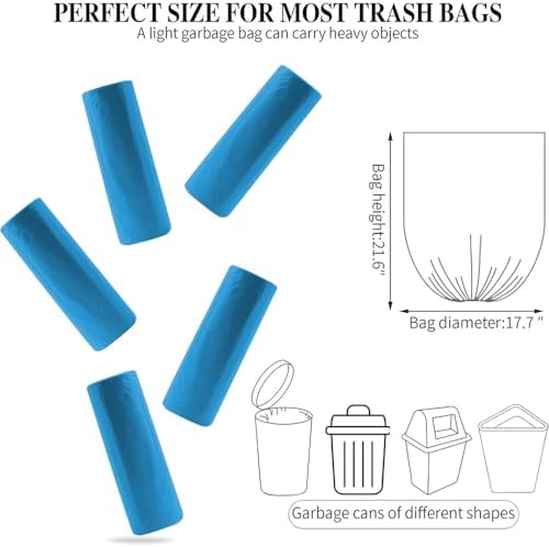 5 Rolls Small Trash Garbage Bags, 4 Gallon 100 Counts - Image 2