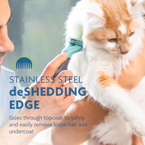 FURminator deShedding Tool For Small Cats, Long Hair, Removes Loose Hair From - Image 4