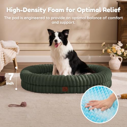 ChiXnuggle Orthopedic Dog Bed, Washable Cover, Faux Fur Bolster Pet Couch - Image 4