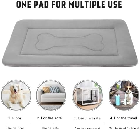 Large Dog Bed Soft Dog Crate Pad Mat 42 in Non-Slip Bottom Washable Dog - Image 4