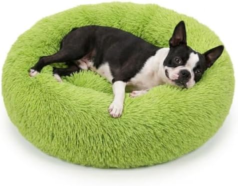 nononfish Cozy Donut Dog Bed, Soft Plush Round Pet Bed by nononfish