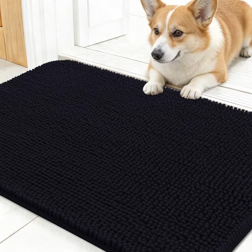 OLANLY Dog Door Mat for Muddy Paws 24x16, Super Absorbent Chenille Mud Mat by OLANLY