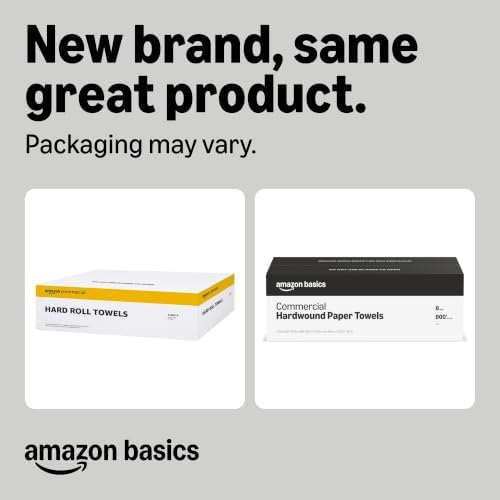 Amazon Basics 1-Ply White Hardwound Paper Towels | Bulk | High Capacity Roll | - Image 2