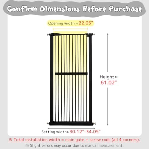 Lumizone 61.02" Extra Tall Pet Gate - Image 2