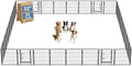 DUMOS Dog Playpen 32 Inch 32 Panels Indoor Outdoor Metal Pet Fence by DumosLifestyle