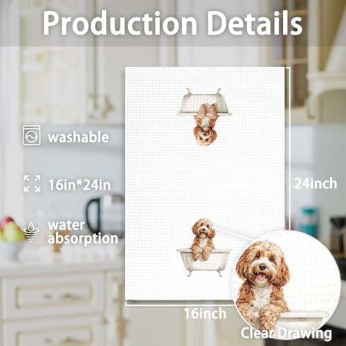 Cavapoo Gifts Funny Dog Hand Towels, Cute Pet Decor - Image 7