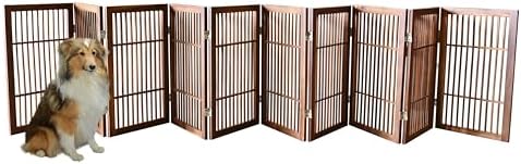 Urnporium Pet Dog Gate Freestanding, Strong Durable Folding Wooden Fence - Image 2