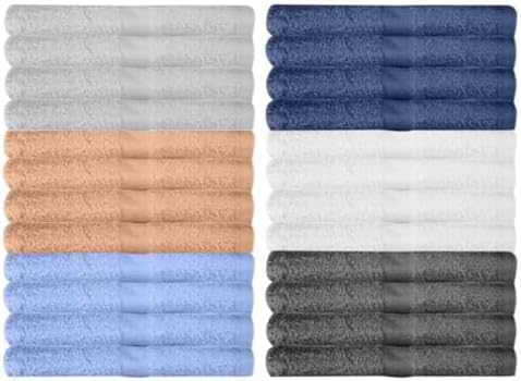 KAHAF COLLECTION 100% Cotton Wash Cloths, Lightweight, Extra Absorbent by KAHAF+COLLECTION