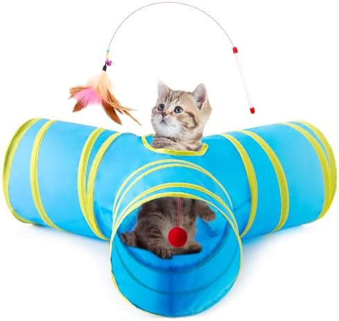 Tempcore Cat Tunnel, 3-Way Collapsible Toy by Tempcore