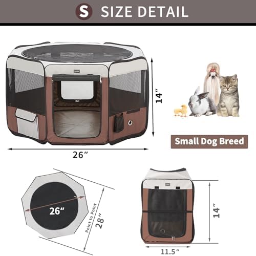 DONORO Dog Playpen Portable Pet Play Pens - Image 4