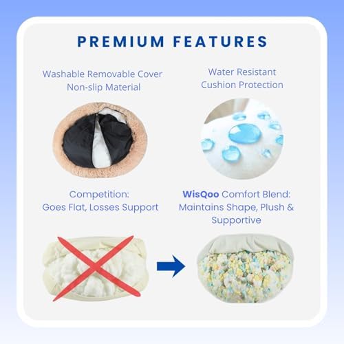 Calming Donut Dog Bed – Faux Fur Anti-Anxiety Pet Bed - Image 5