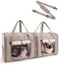 BAGSMART Double Cat Carrier for 2 Cats, Large Soft Pet Carriers for Travel by BAGSMART