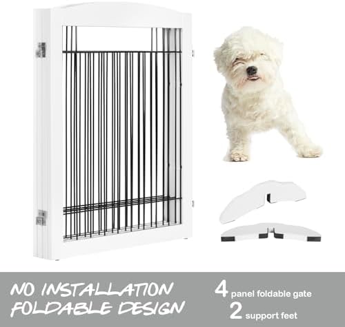 PAWLAND Extra Wide Dog gate for The House, Dog Fences Indoor, Freestanding - Image 7