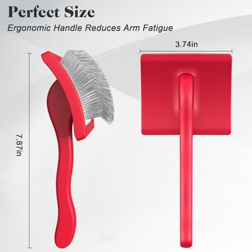 2PCS Slicker Brush for Dogs & Pet Comb, Professional Dog Grooming Brush - Image 6