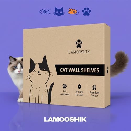 Cat Wall Shelves, Walnut Floating Cat Steps Set of 3 - Image 6